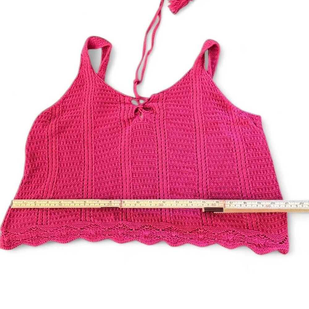 Old Navy Pink Women's Pink Crochet 100% Cotton Top Size S - Picture 7 of 8